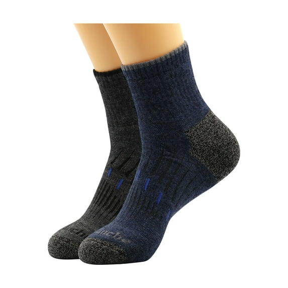 Avalanche Men's Quick Dry Merino Wool Blend Quarter Crew Socks
