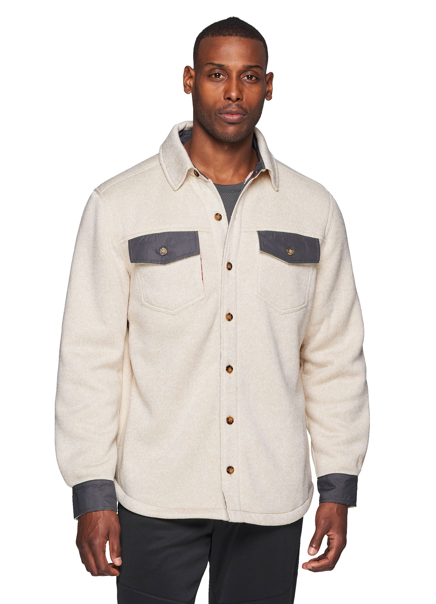 Mens sherpa hotsell shirt jacket