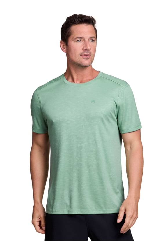 Men's Short Sleeve Super Soft Heathered Slub Crewneck T-Shirt