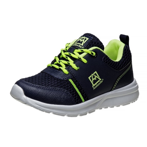 Avalanche Little Boys Sneakers, Navy Lime, Size: 13