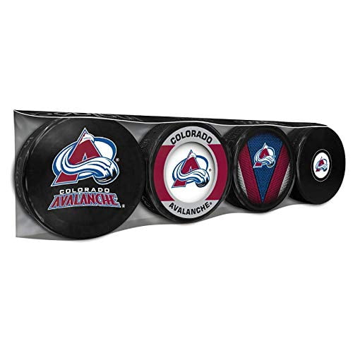 Avalanche Officially Licensed 4-Pack Hockey Puck Collection