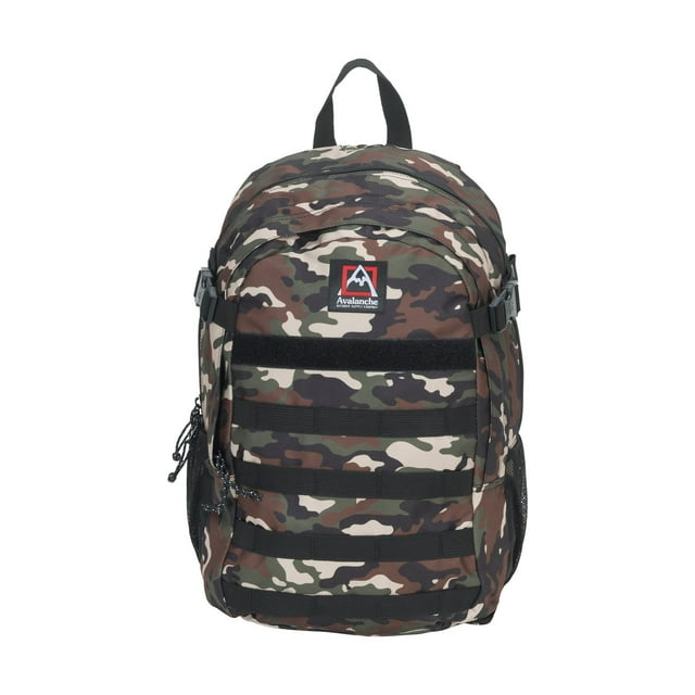 Avalanche Outdoors Camo 22 Liter Sports Hiking Backpack With Water Bottle Pockets