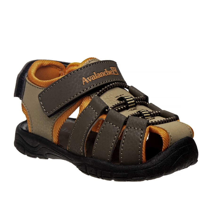 Avalanche Toddler Sport Sandals Beige Brown, 9