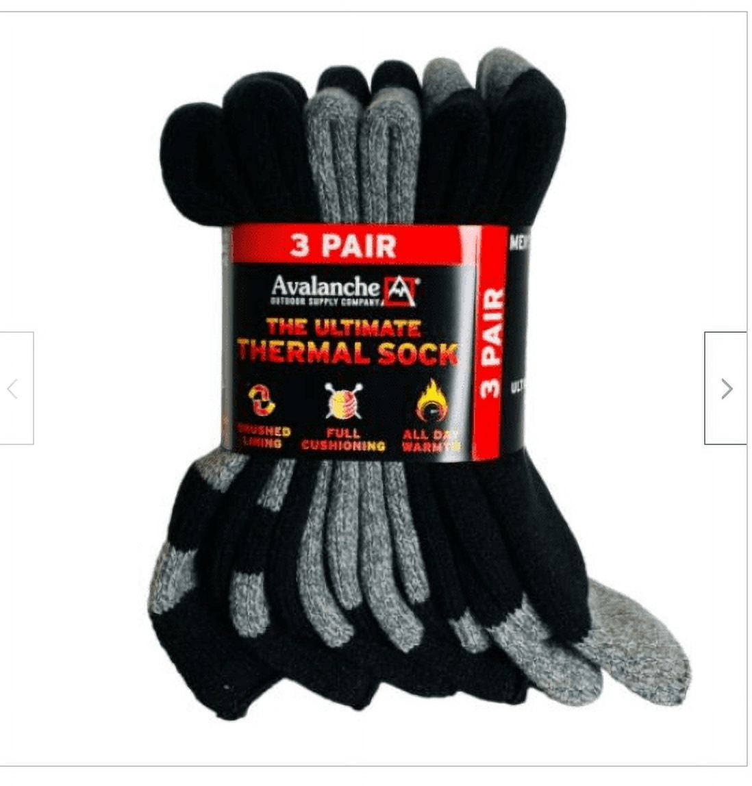 3-Pair Cozy Fleece-Lined Thermal Socks, Black-White-Caramel, one