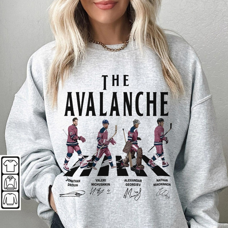 Avalanche Walking Abbey Road Signatures Ice Hockey Shirt, Jonathan