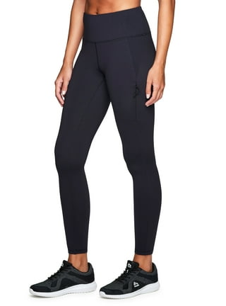 YELETE Women's Active Jersey Mesh Panel Capri Leggings with Back Zipper  Pocket, Black S 