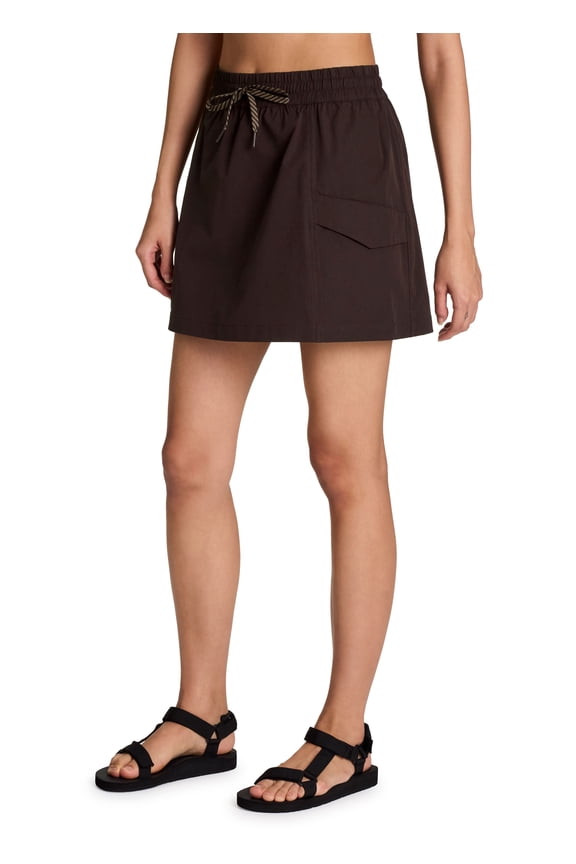 Women's Cargo-Style Sustainable Ripstop Hiking Skort with Pockets, Built-In Shorts