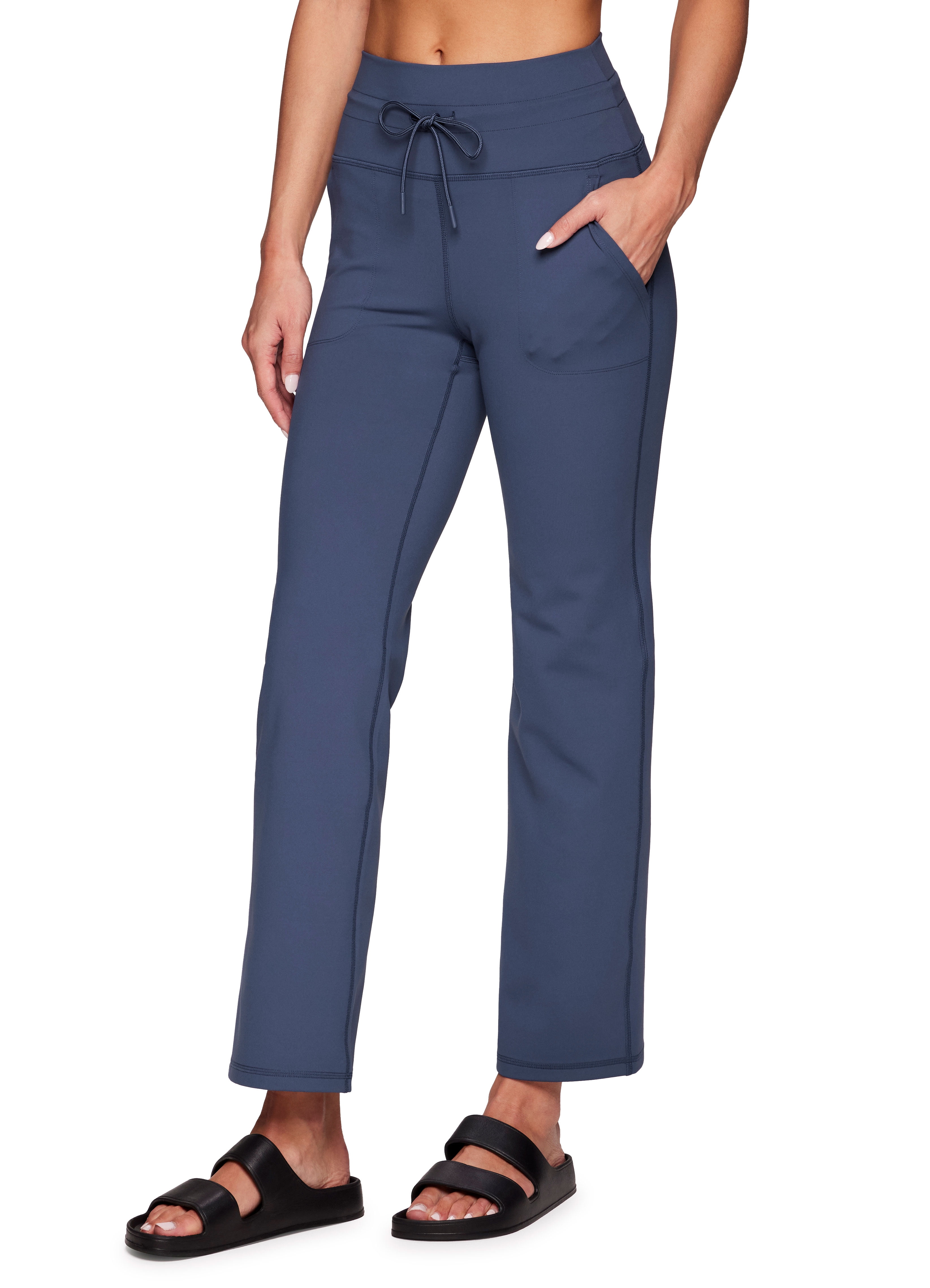 Avalanche Women's Drawstring Waist Flare Legging Pant with Pockets