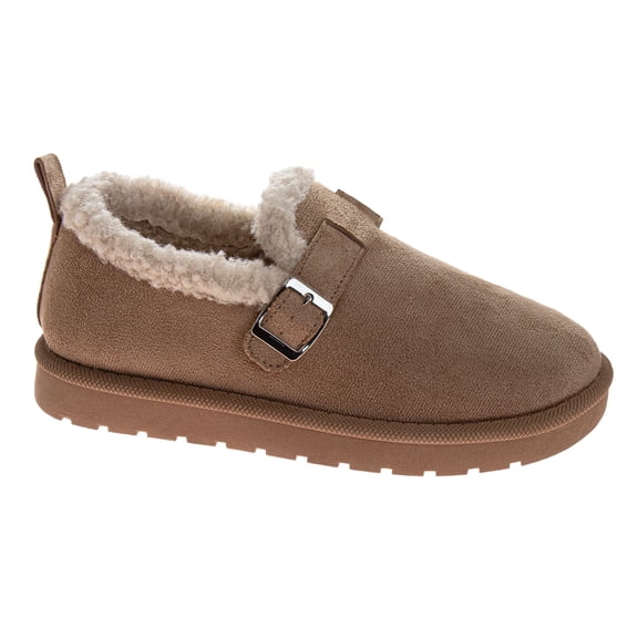 Avalanche Women's Faux Suede Clog Slippers, Plush Faux Fur House Shoes with Non-Slip Sole (Ladies)