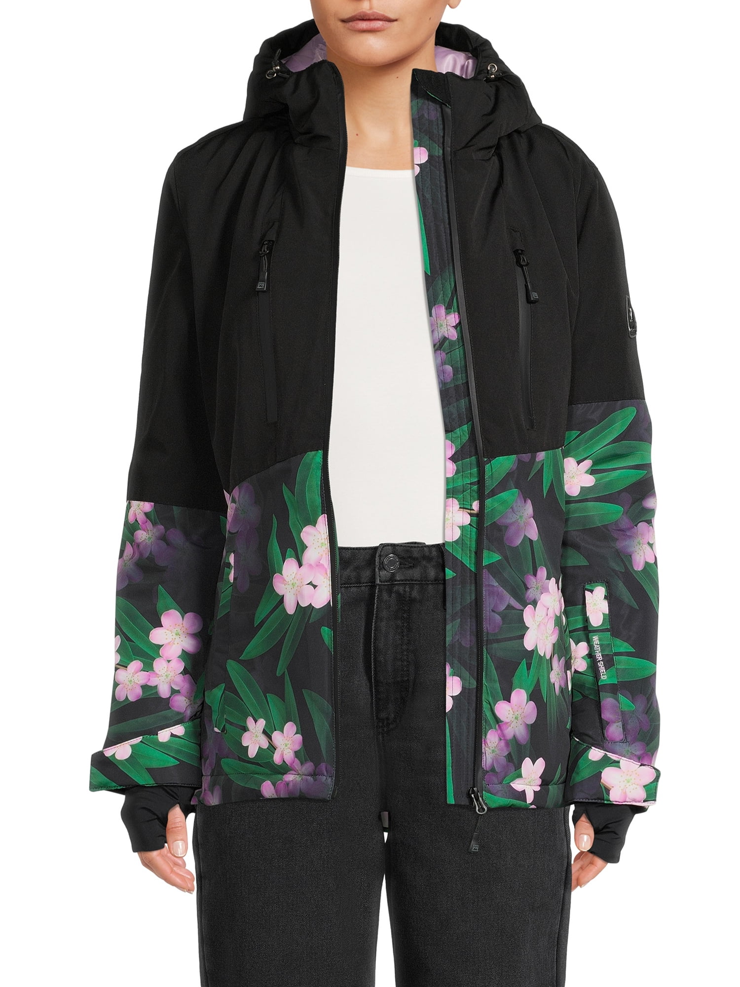 Avalanche Women's Hooded Color Block Ski Jacket