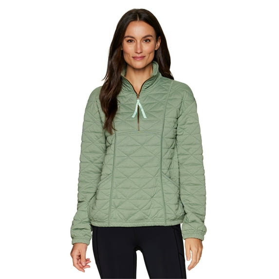 Avalanche Women's Lightweight 1/2 Zip Mock Neck Quilted Sweatshirt with Pockets