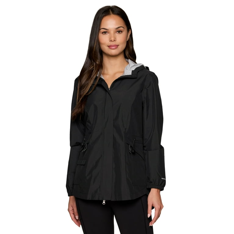 Avalanche Women s Lightweight Ripstop Rain Jacket with Pockets Size XS Black
