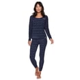 thumbnail image 1 of Avalanche Women's Modern Stars Waffle Knit Thermal Pajama Set, 1 of 4