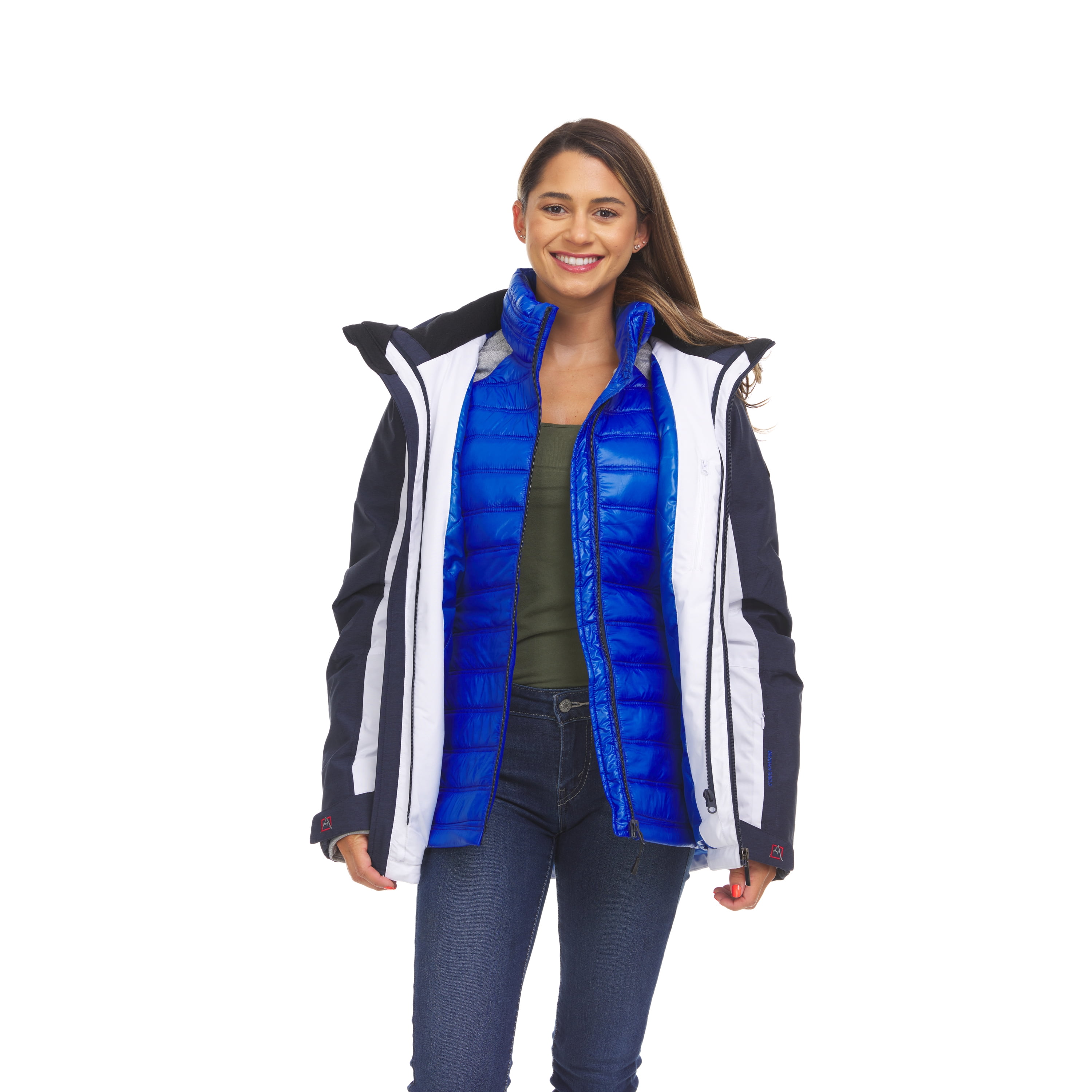Avalanche Women’s 3 in 1 Ski Jacket W Inner Puffer Vest (Standard & Plus  Size) 