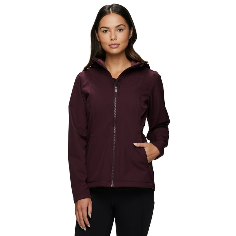 Avalanche Women's Soft Shell Fleece Lined Jacket With Hood And Pockets 