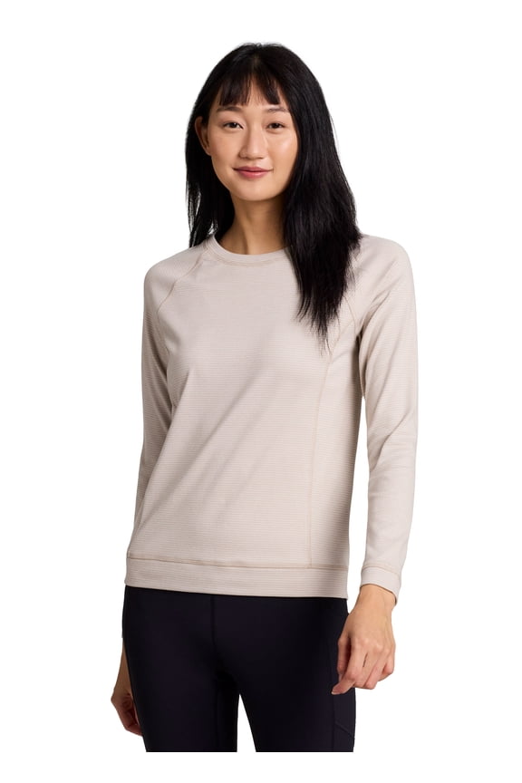Women's Ultra Soft Crewneck Long Sleeve Top with Side Pocket