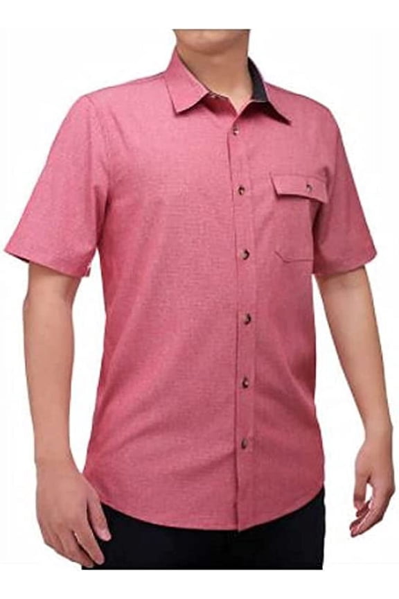 s Men's Performance Short Sleeve Woven Shirt (Campfire Red, 3X-Large)