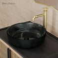 thumbnail image 1 of Avallon 16.5 " Round Glass Vessel Sink, Black, 1 of 10