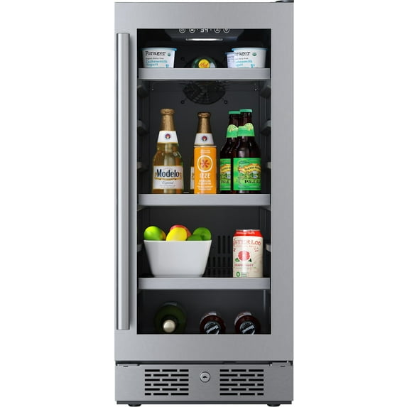 Avallon Abr152rh 15" Wide 86 Can Beverage Center - Stainless Steel