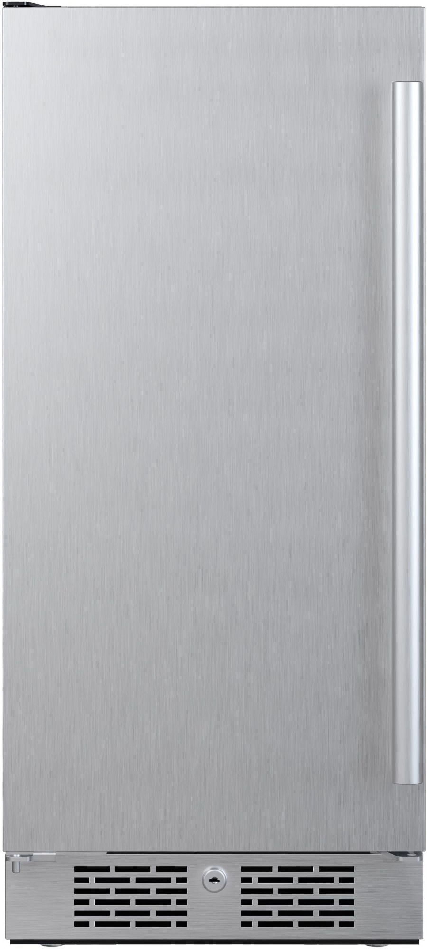 15" Stainless Steel Undercounter Refrigerator with LED Lighting