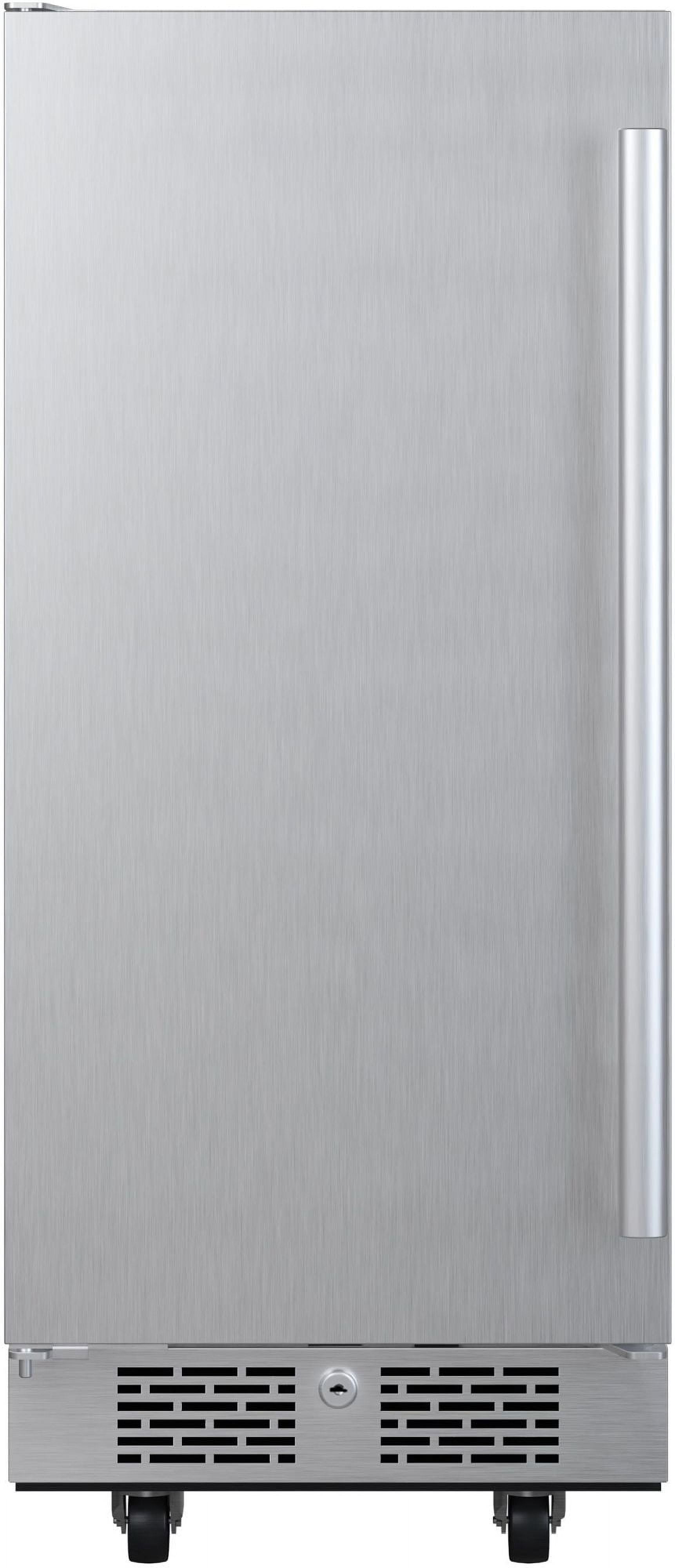15" Stainless Steel Outdoor Compact Refrigerator with LED Lighting