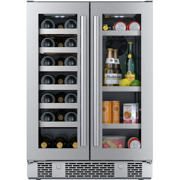 Avallon Awbc242ggfd 24" Wide 21 Bottle Capacity And 64 Can Capacity Beverage Center -