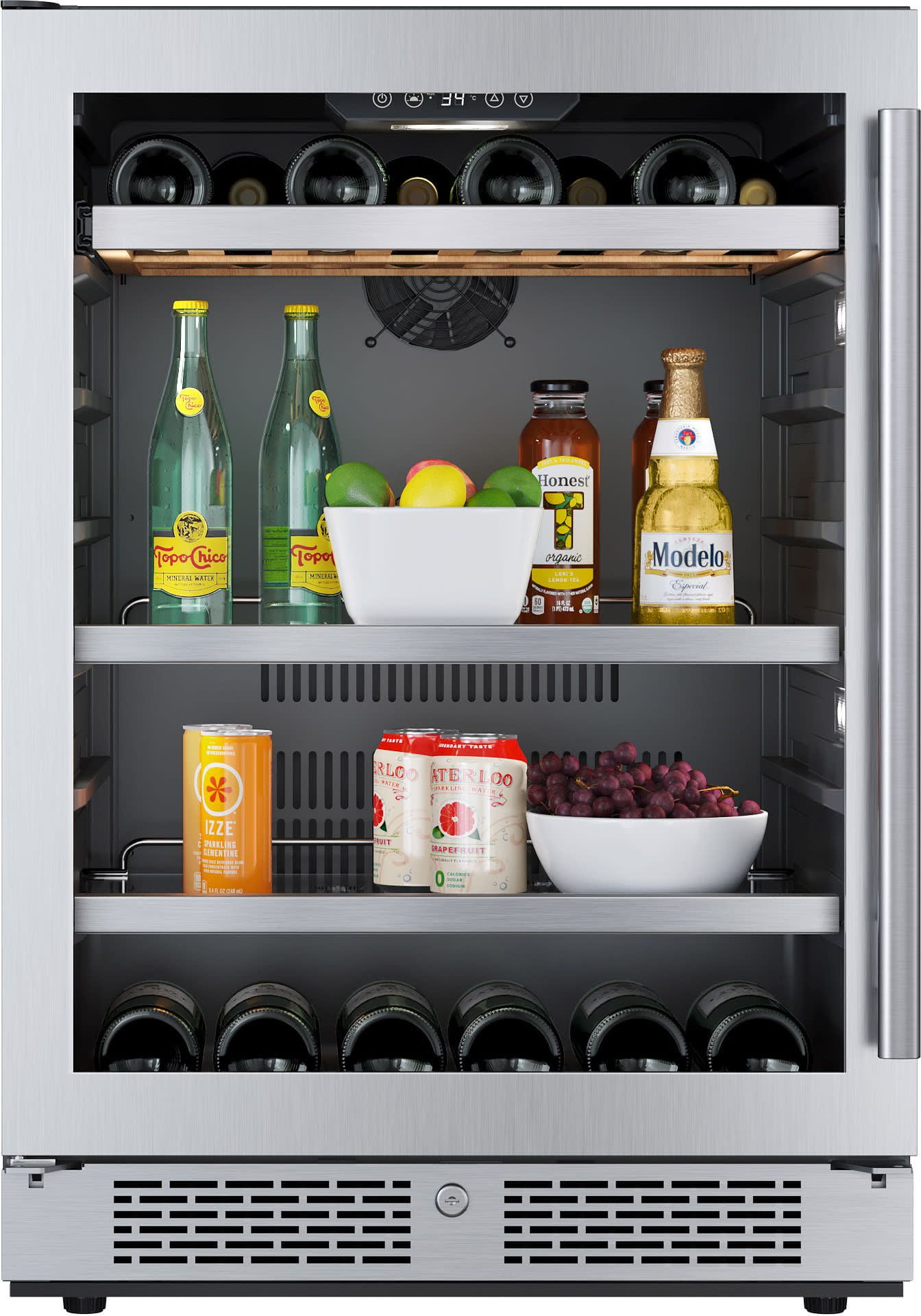 Avallon Awbc242lh 24" Wide 14 Bottle Capacity And 82 Can Capacity Left Hinge Wine And