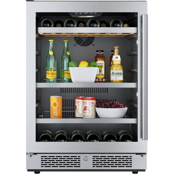 Avallon Awbc242lh 24" Wide 14 Bottle Capacity And 82 Can Capacity Left Hinge Wine And