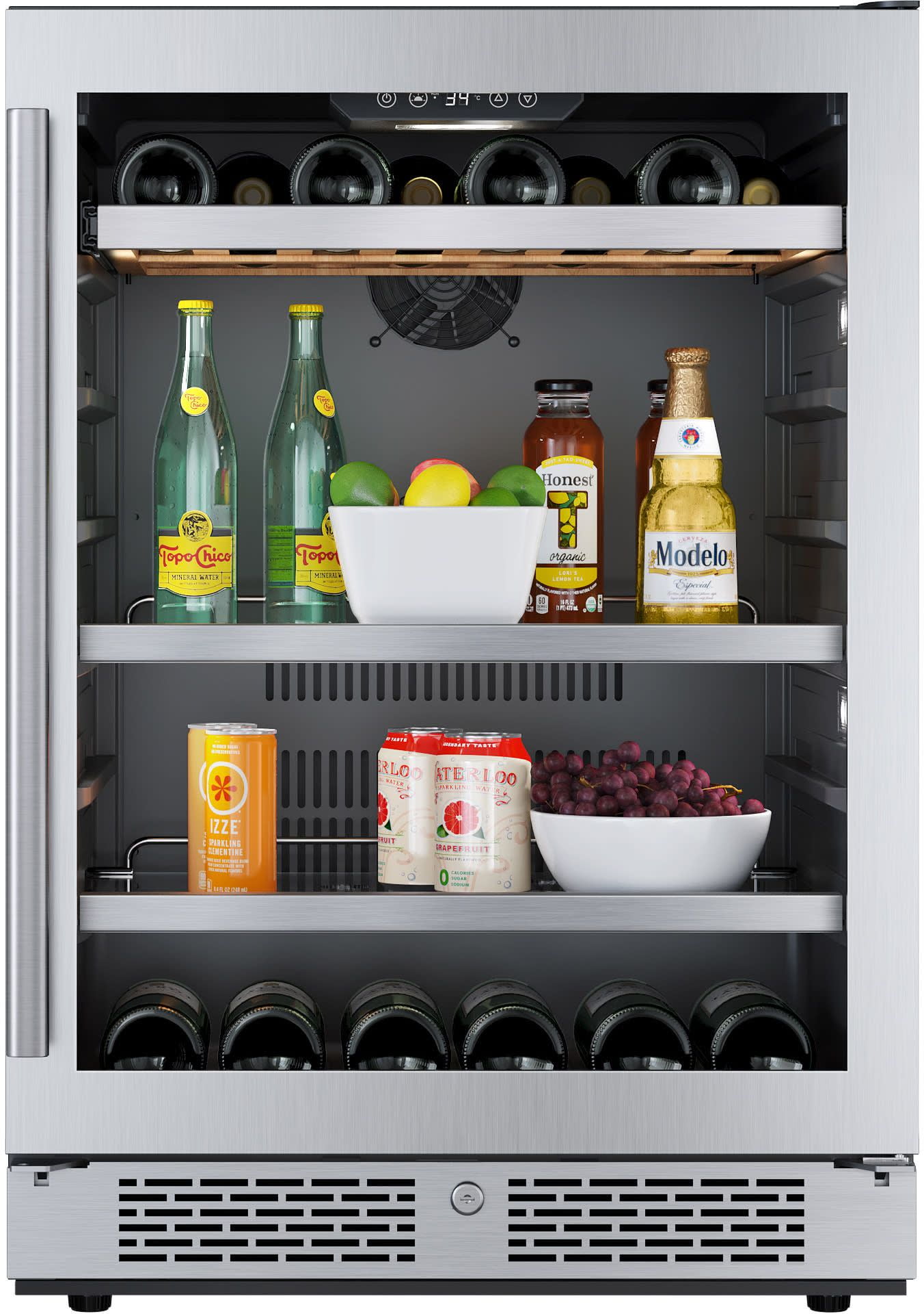 Avallon Awbc242rh 24" Wide 14 Bottle Capacity And 82 Can Capacity Right Hinge Wine And