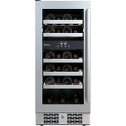 Avallon Awc152dzlh 15" Wide 23 Bottle Capacity Dual Zone Wine Cooler - Stainless Steel