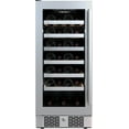 thumbnail image 1 of Avallon Awc152szlh 15" Wide 27 Bottle Capacity Single Zone Wine Cooler - Stainless Steel, 1 of 7