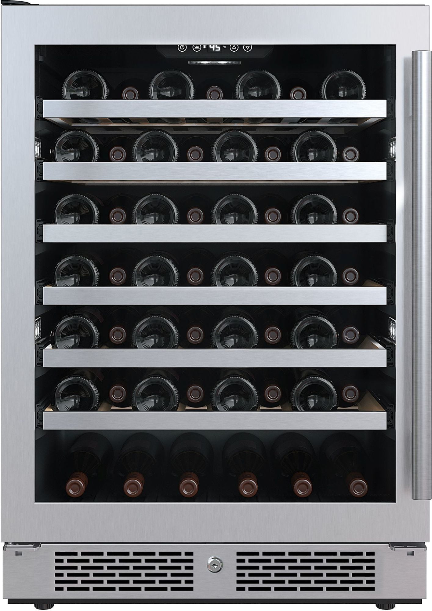 Avallon Awc242szlh 24" Wide 53 Bottle Capacity Single Zone Wine Cooler - Stainless Steel