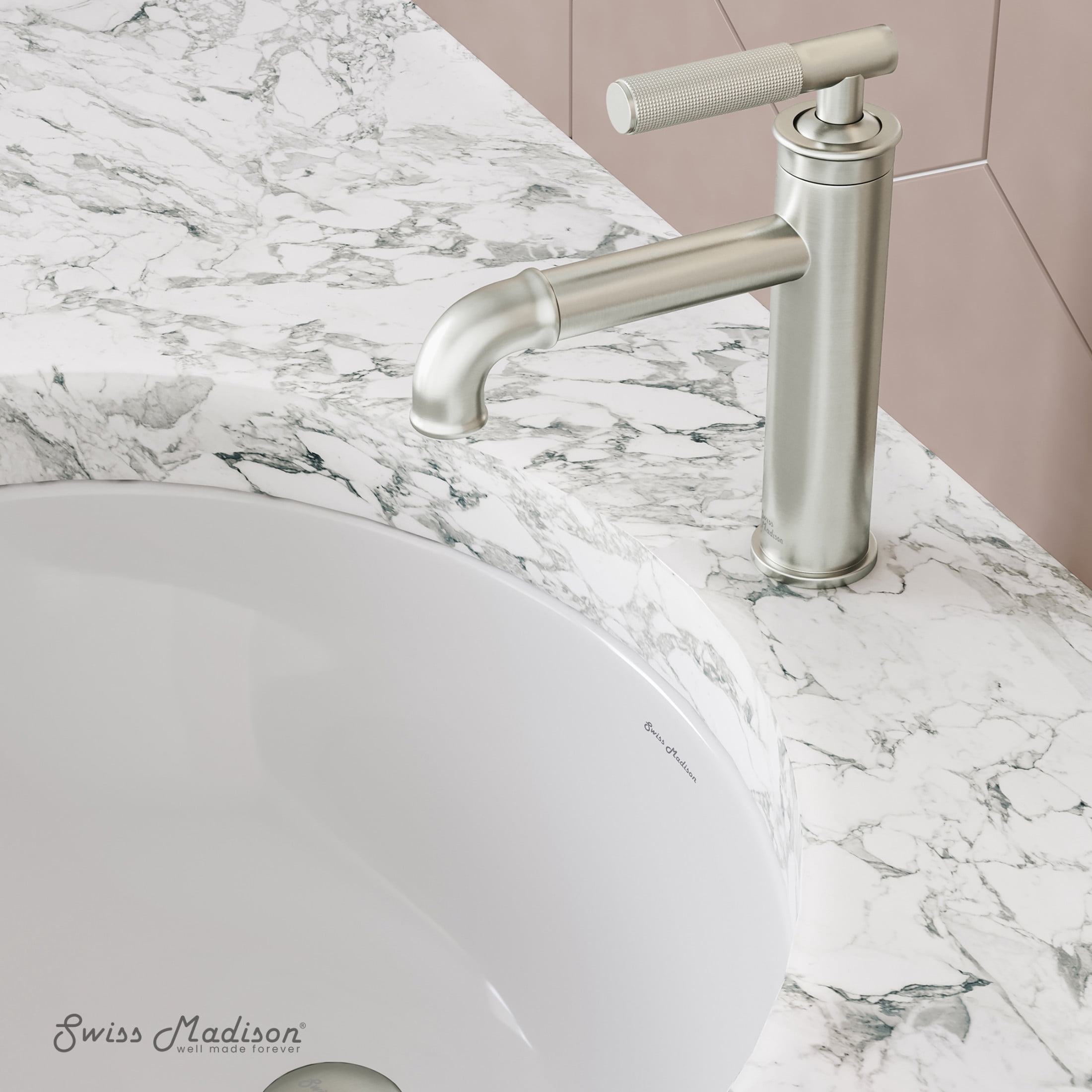 Avallon Single Hole, Single-Handle Sleek, Bathroom Faucet in Brushed Nickel