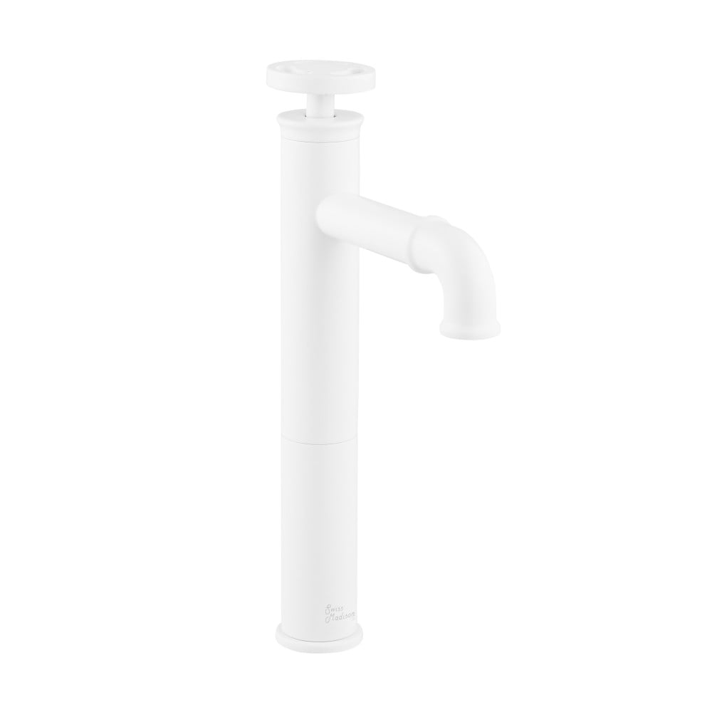 Matte White Nickel Single-Handle High Arc Bathroom Faucet