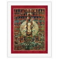 thumbnail image 1 of Avalokiteshvara in the Tradition of Shri Lakshmi - Tantric Buddhist Deity - Vintage Tibetan Thangka Buddhist Painting - Tibet, 18th Century - Fine Art Rolled Canvas Print 20in x 26in, 1 of 4