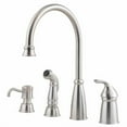 thumbnail image 1 of Avalon 1-Handle Kitchen Faucet with Side Spray & Soap Dispenser in Stainless Steel, 1 of 6