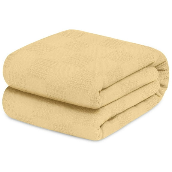 Avalon Home 100% Cotton King Blanket – 108x90 inches, Soft & Breathable, Lightweight Thermal Blanket