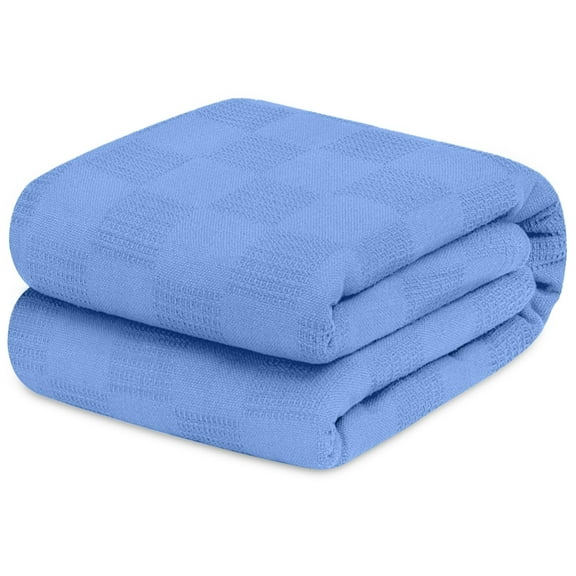 Avalon Home 100% Cotton King Blanket – 108x90 inches, Soft & Breathable, Lightweight Thermal Blanket