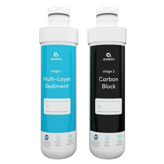 Avalon 2 Stage Replacement Filters For Avalon Branded Bottleless Water Coolers (Purchased after 3/29/18), NSF Certified