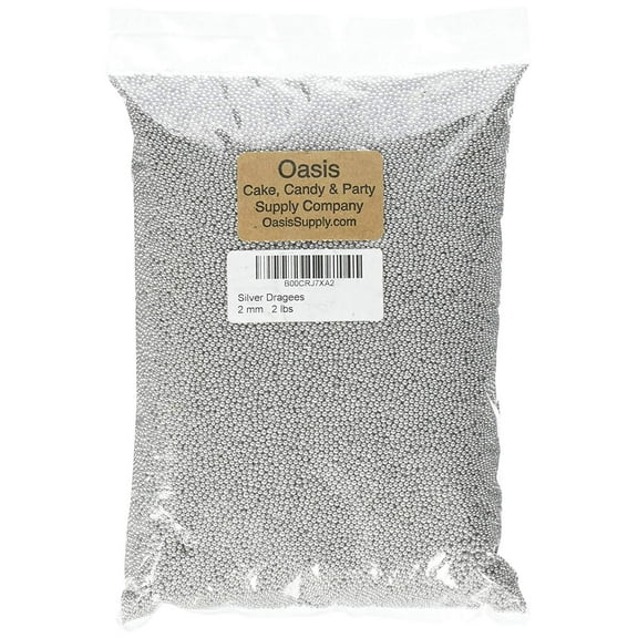 Avalon 759500 2 Lb Bulk Silver 2 mm Dragees Decorative Toppers