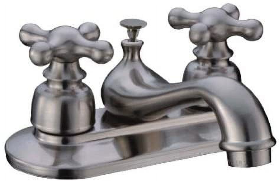 Avalon Satin Nickel Bathroom Faucet with Cross Handles