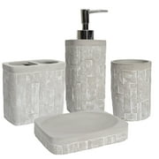 Avalon Collection Concrete Bathroom Accessories Set