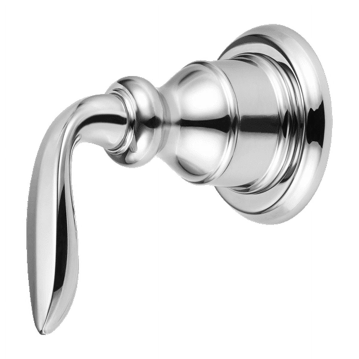 Polished Chrome Wall-Mounted Lever Handle Faucet