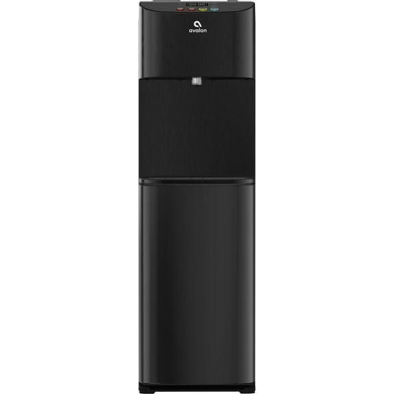 Avalon Electronic Bottom Loading Water Cooler Water Dispenser - 3 Temperatures, Hot, Cool & Cold, Digital Clock with Temperature Control, Durable Stainless Steel Cabinet, Self Cleaning, Black