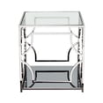 thumbnail image 1 of Diamond Sofa Avalon Glass Top End Table in Stainless Steel, 1 of 6