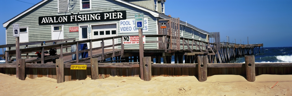 Avalon Fishing Pier on the beach Kill Devil Hills Outer Banks North Carolina USA Canvas Art - Panoramic Images (27 x 9)