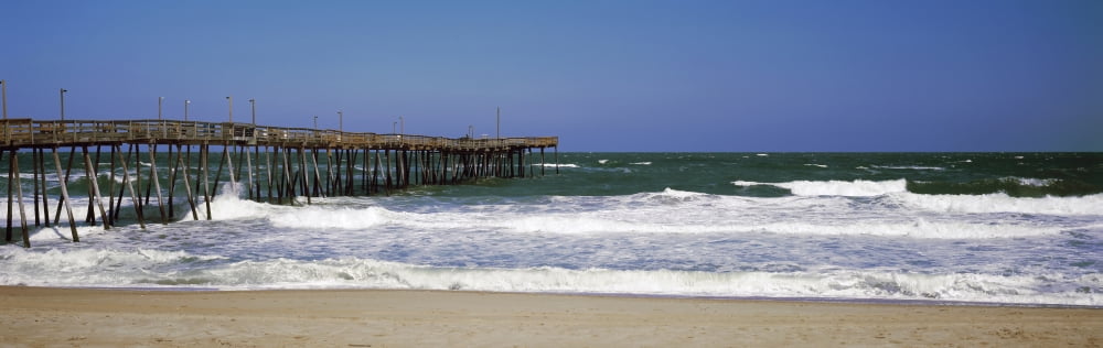 Avalon Fishing Pier on the beach Kill Devil Hills Outer Banks North Carolina USA Canvas Art - Panoramic Images (36 x 12)