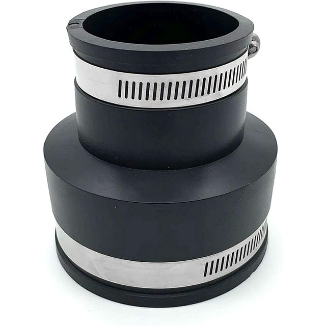 Avalon Flexible PVC Rubber Coupling with Stainless Steel Clamps 3 x 2 ...