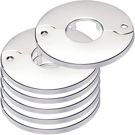 Avalon Floor and Ceiling Plate Split Flange, Fits 1-1/4" IPS Chrome Finish (Pack of 6)
