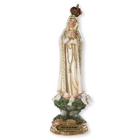 Avalon Gallery Barcelona Collection Hand-Painted Religious Statue with Gold Accents, 16-Inch, M - Our Lady of Fatima